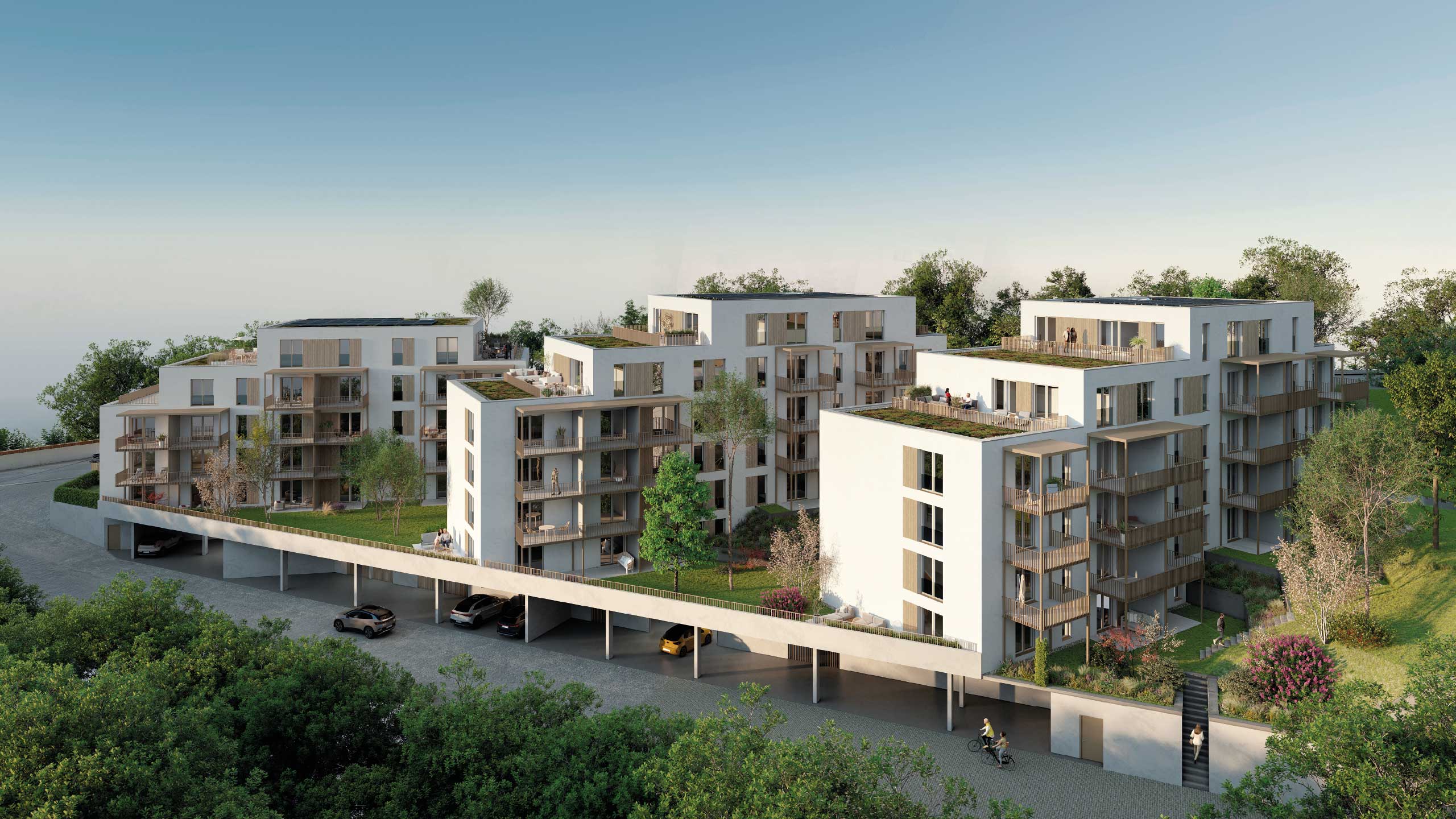 Südwest Ansicht der Wohnungen von DreiLinden als Einleitungsbild